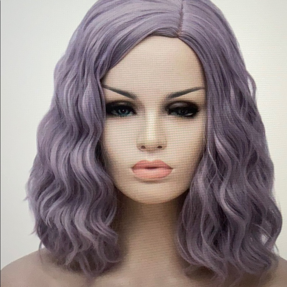 Lavender bob wig